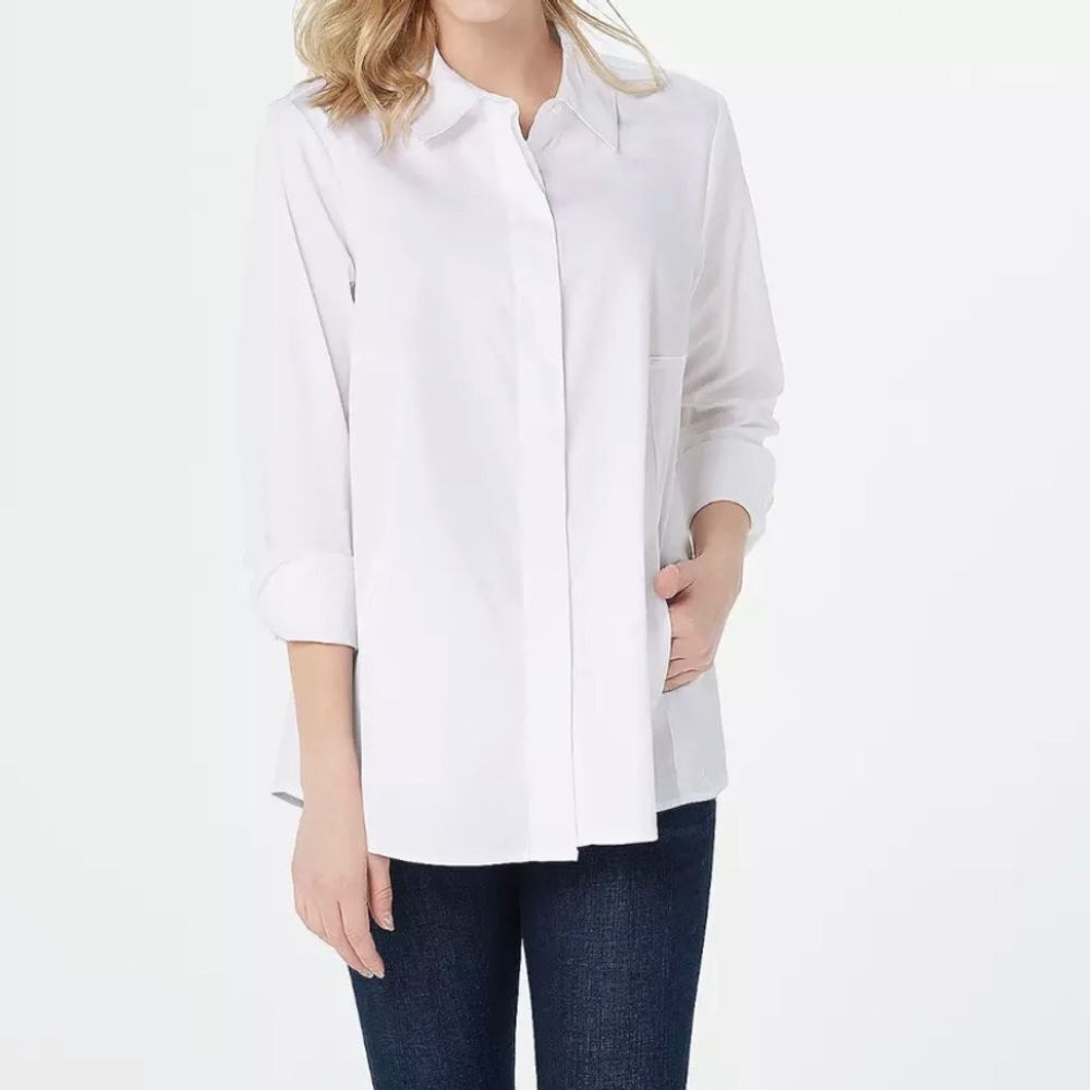 Isaac Mizrahi Button Down Collared Shirt